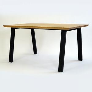 Jídelní stůl s masivní dubovou deskou Modena 1400 x 900 mm