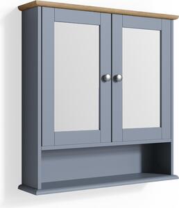 Koupelnová zrcadlová skříňka Vicco Bianco Šedá 56 x 58 cm, Model 33579