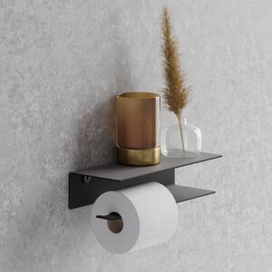 Kovový nástěnný držák na toaletní papír Berno bílý S - pravá varianta