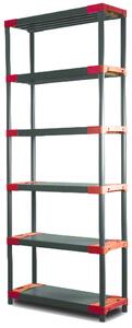 Regál plastový JUPITER-6 222x80x46 PVC Povrchová úprava: Červená