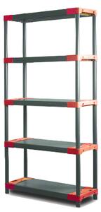 Regál plastový JUPITER-5 180x60x46 PVC Povrchová úprava: Červená