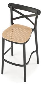 Barová židle Brendan, černá / hnědá