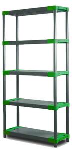Regál plastový JUPITER-5 180x60x46 PVC Povrchová úprava: Zelená