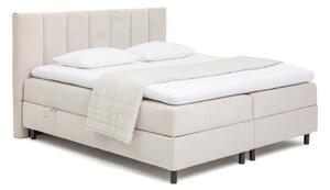 Béžová boxspring postel s úložným prostorem 160x200 cm Elva Bold Line – Bonami Selection