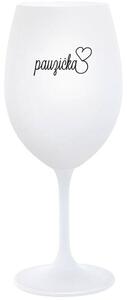 PAUZIČKA - bílá sklenice na víno 350 ml