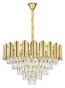 Toolight Křišťálové závěsné osvětlení SWE100-CP 60cm zlaté