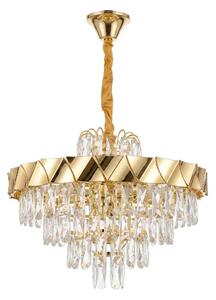 Toolight Křišťálové závěsné osvětlení SWE076-CP 50cm zlaté