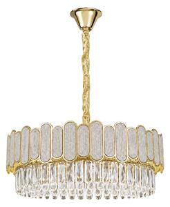 Toolight Křišťálové závěsné osvětlení SWE107-CP 50cm zlaté