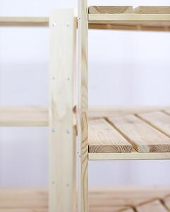 Dřevěný regál rohový MAXI 6W 230x85x50 - borovice