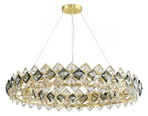 Toolight Křišťálové závěsné osvětlení SWE094-CP 60cm zlaté