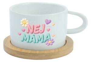 NEJ MÁMA - bílý hrníček makronka 200 ml