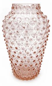 Sklárna Častolovice - Váza 21cm – Hobnail – Ananas – růžová