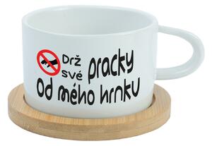 DRŽ SVÉ PRACKY OD MÉHO HRNKU - bílý hrníček makronka 200 ml