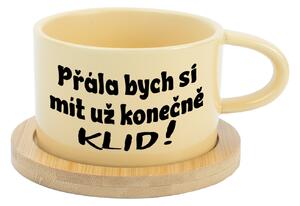 PŘÁLA BYCH SI MÍT UŽ KONEČNĚ KLID! - žlutý hrníček makronka 200 ml