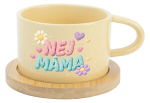 NEJ MÁMA - žlutý hrníček makronka 200 ml