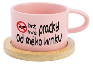 DRŽ SVÉ PRACKY OD MÉHO HRNKU - růžový hrníček makronka 200 ml