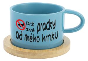 DRŽ SVÉ PRACKY OD MÉHO HRNKU - modrý hrníček makronka 200 ml