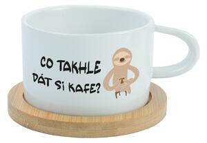 CO TAKHLE DÁT SI KAFE? - bílý hrníček makronka 200 ml
