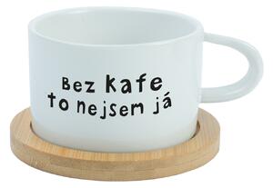 BEZ KAFE TO NEJSEM JÁ - bílý hrníček makronka 200 ml