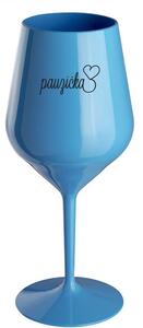 PAUZIČKA - modrá nerozbitná sklenice na víno 470 ml