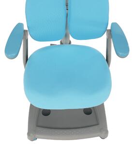 Rostoucí židle s podnožkou Comfydeco šedá/modrá