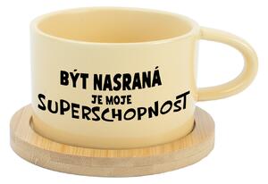BÝT NASRANÁ JE MOJE SUPERSCHOPNOST - žlutý hrníček makronka 200 ml