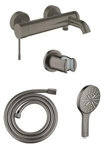 Vanová baterie Grohe se sprchovým setem 150 mm kartáčovaný hard graphite GBAL3