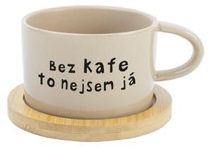 BEZ KAFE TO NEJSEM JÁ - krémový hrníček makronka 200 ml