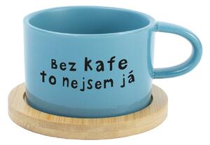 BEZ KAFE TO NEJSEM JÁ - modrý hrníček makronka 200 ml