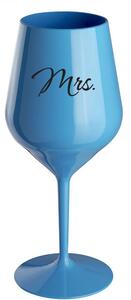 MRS. - modrá nerozbitná sklenice na víno 470 ml