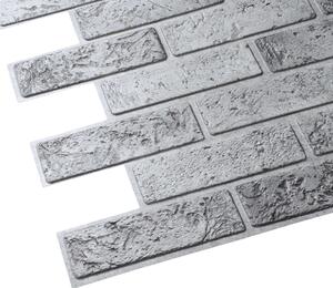 Grace 3D obkladový omyvatelný panel PVC Cihla tmavě šedá (499 x 962 mm)