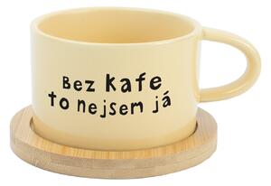 BEZ KAFE TO NEJSEM JÁ - žlutý hrníček makronka 200 ml