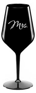 MRS. - černá nerozbitná sklenice na víno 470 ml