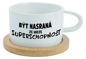 BÝT NASRANÁ JE MOJE SUPERSCHOPNOST - bílý hrníček makronka 200 ml
