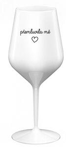 PŘEMLUVILA MĚ - bílá nerozbitná sklenice na víno 470 ml