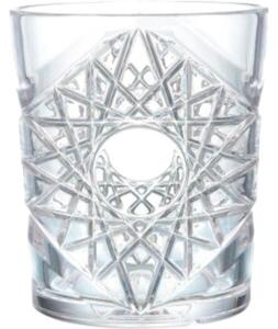 Polykarbonátová sklenice 350 ml, čirá s dekorem