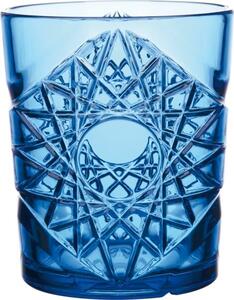 Polykarbonátová sklenice 350 ml, modrá s dekorem