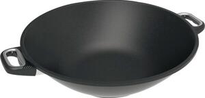 Litinová pánev wok AMT Gastroguss 36 cm, vhodná na indukci