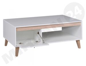 Konferenční stolek Naviedo NV08, Barva: bílá matná / dub san remo světlý Mirjan24 5902928636840