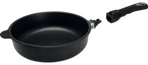 Litinová pánev AMT Gastroguss 24 cm, vhodná na indukci, s odnímatelnou rukojetí