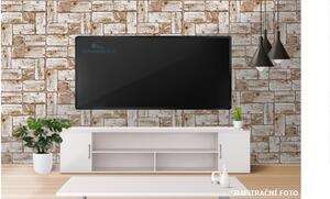 Grace 3D obkladový omyvatelný panel PVC White Loghouse (960 x 479mm)