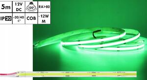 BERGE LED pásek NEON COB homogenní - 12V - 5 m - zelený