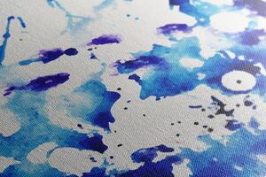 Obraz modrý akvarel v abstraktním provedení