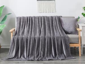 XPOSE® Mikroplyšová deka Exclusive - tmavě šedá 150x200 cm