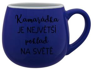 KAMARÁDKA JE NEJVĚTŠÍ POKLAD NA SVĚTĚ - modrý keramický hrníček 300 ml