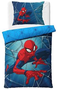 Carbotex povlečení SPIDERMAN VRACÍ ÚDER, modré, bavlna hladká, 140x200cm + 70x90cm