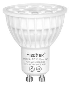 Miboxer LED stmívatelná žárovka GU10, RGB+CCT, 4W, 2.4GHz, FUT103