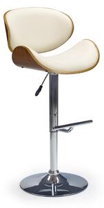 Barová židle Menlo, krémová / přírodní dřevo