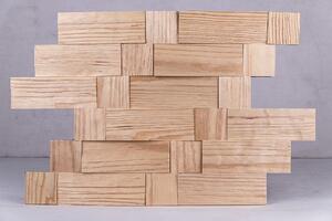 Dřevěný obklad na stěnu- Naturální 4 ks v balení PSDB_595X195X13_NSK4