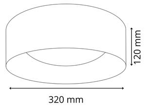 LED Stropní svítidlo TULUZA LED/18W/230V pr. 32 cm hnědá